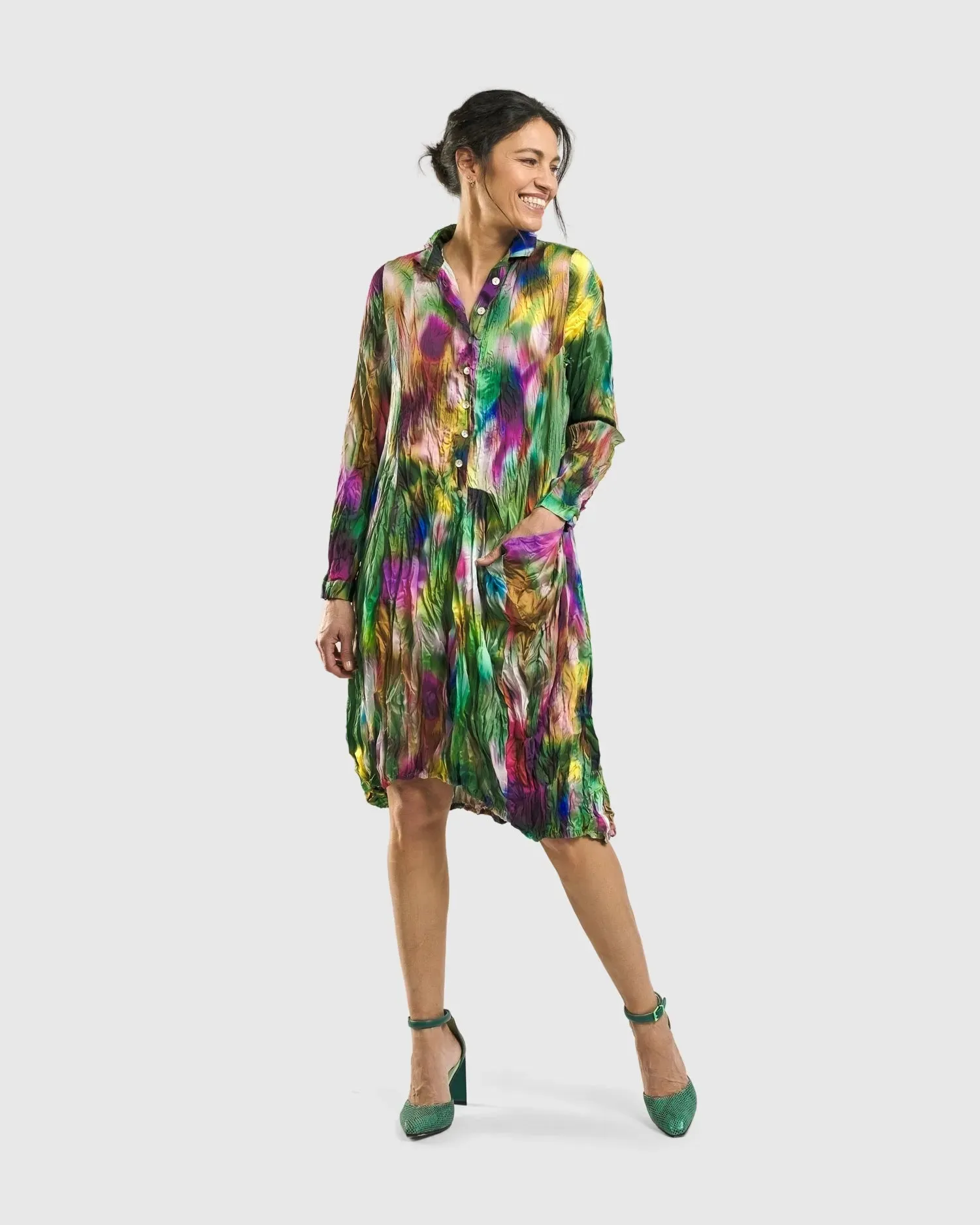 Aurora Wonderful Pocket Dress, Watercolor