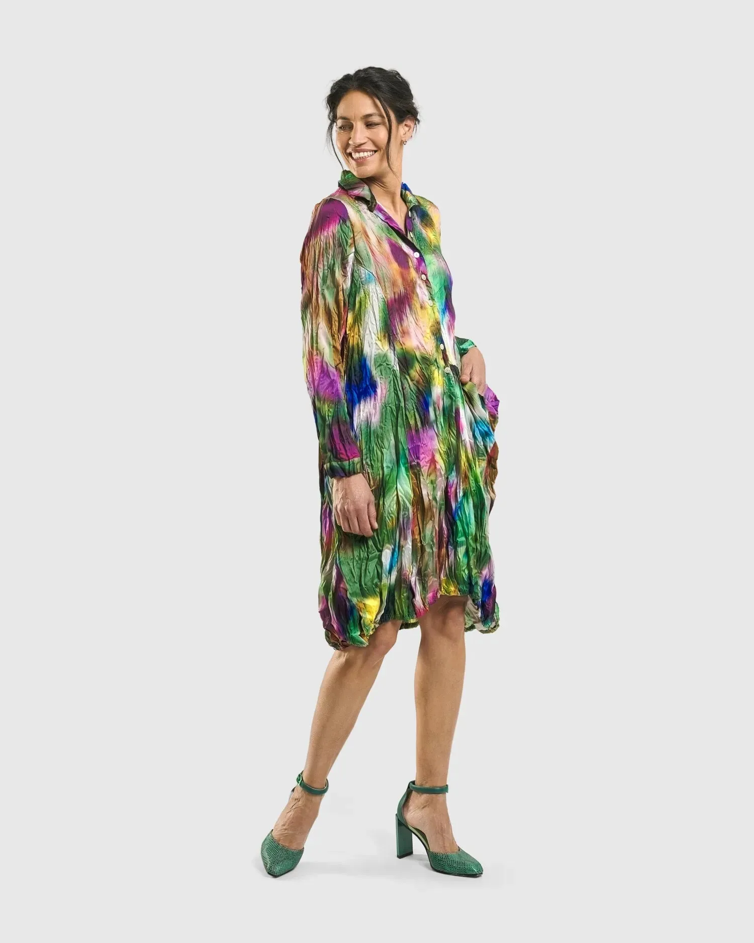 Aurora Wonderful Pocket Dress, Watercolor