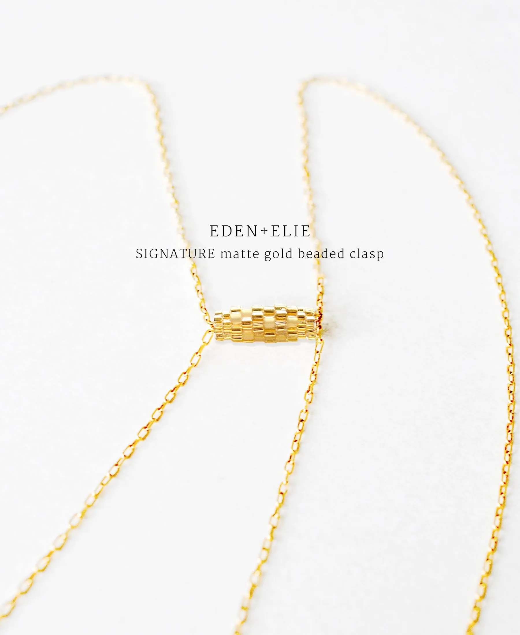 EDEN   ELIE Everyday adjustable length necklace - golden sand