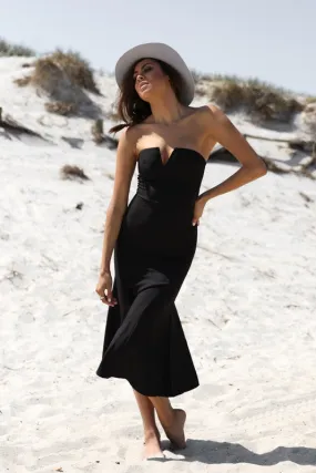 Gigi Black Strapless Dress