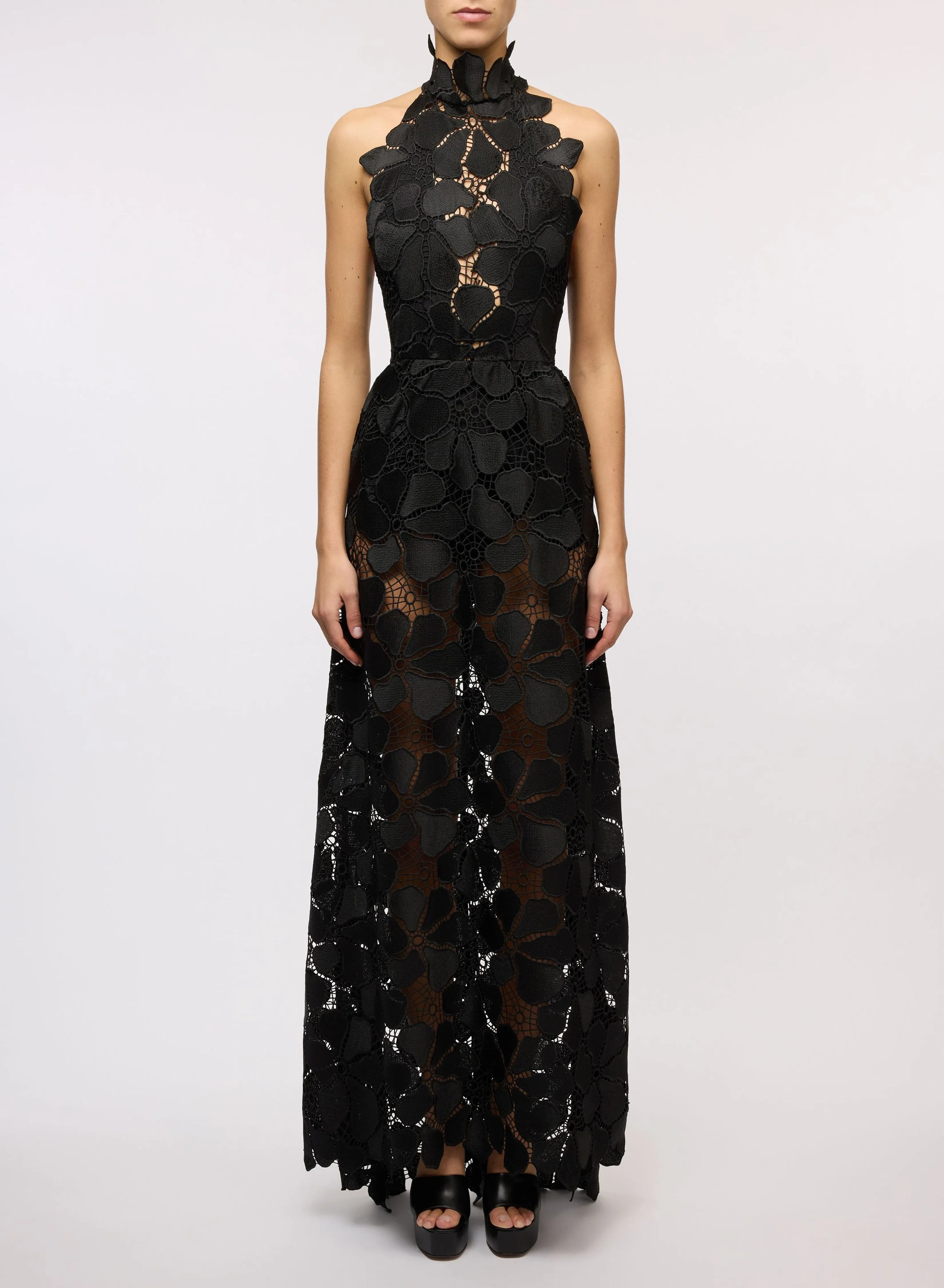 Halter Neck Macramé Dress