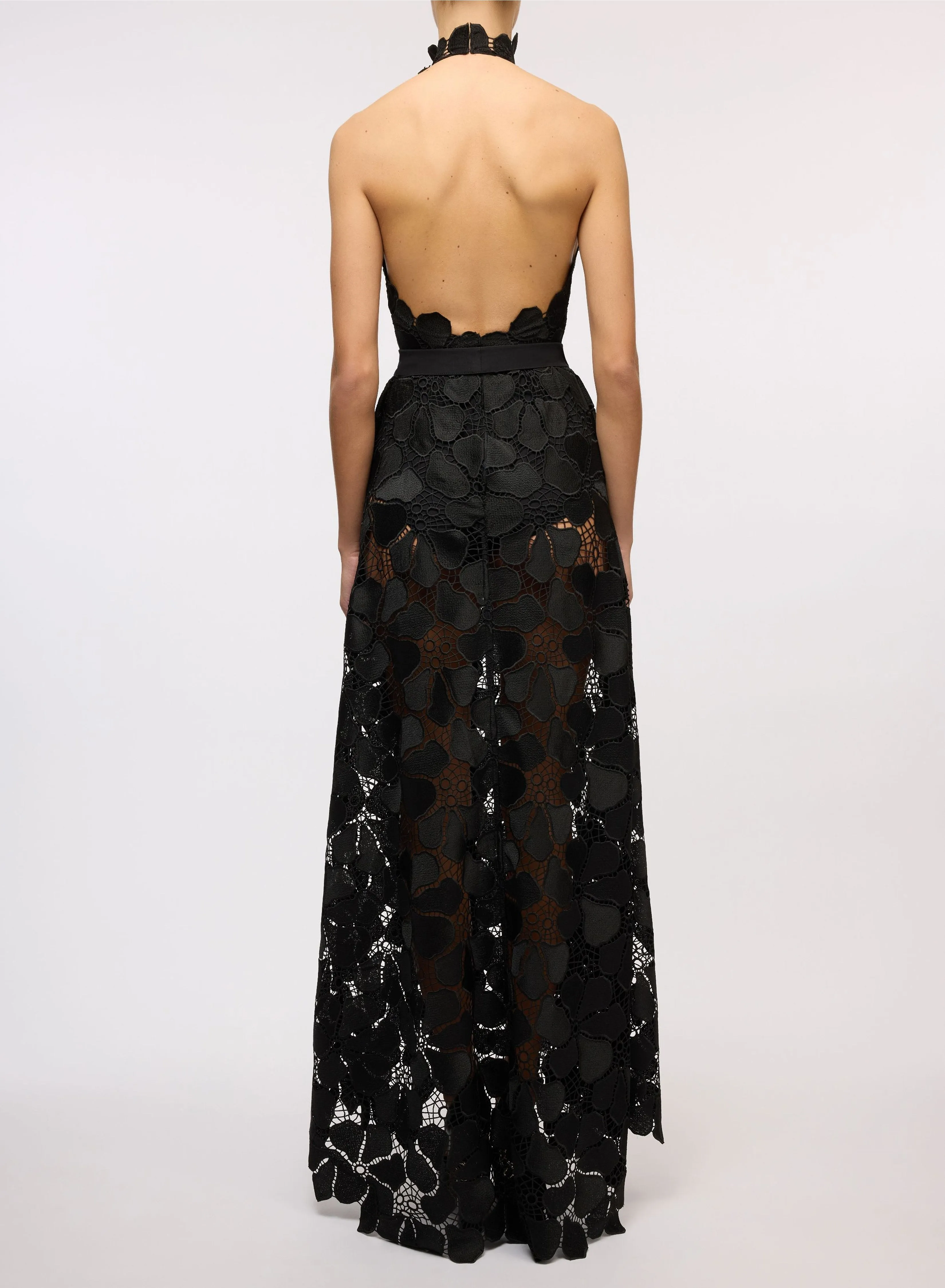 Halter Neck Macramé Dress
