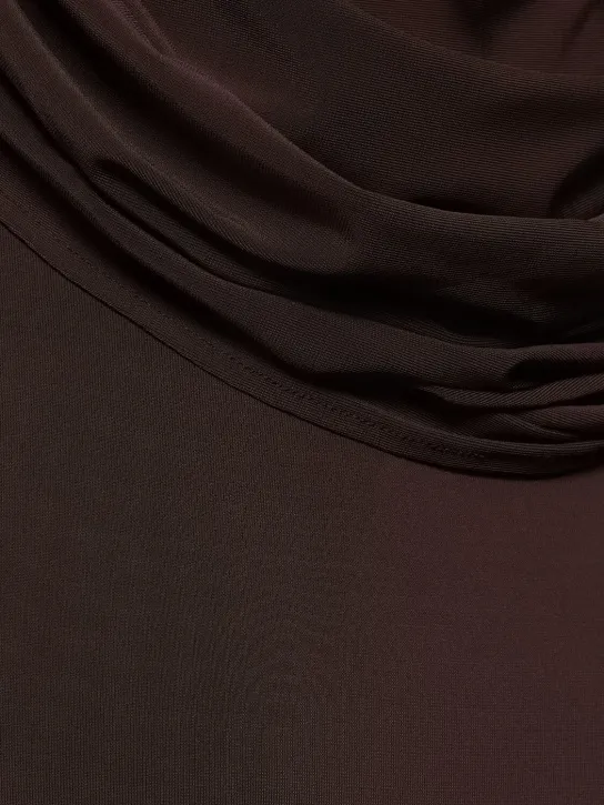 Magda Butrym   Jersey halter neck midi dress w/ roses 