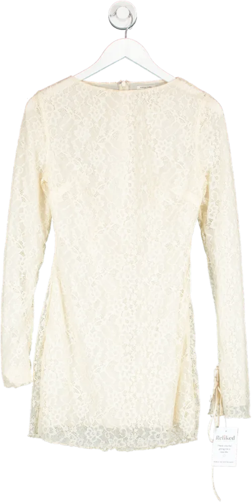 Mistress Rocks Cream Lace Mini Dress UK S