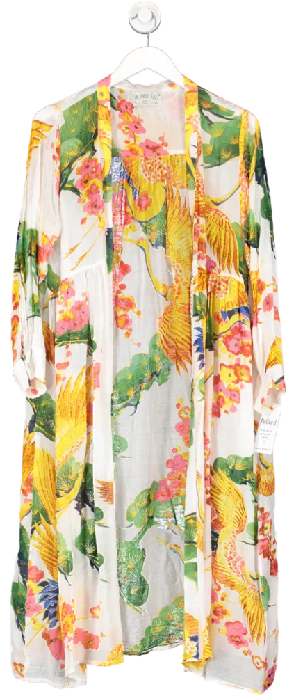 One Hundred Stars White Bird Print Cover Up One Size