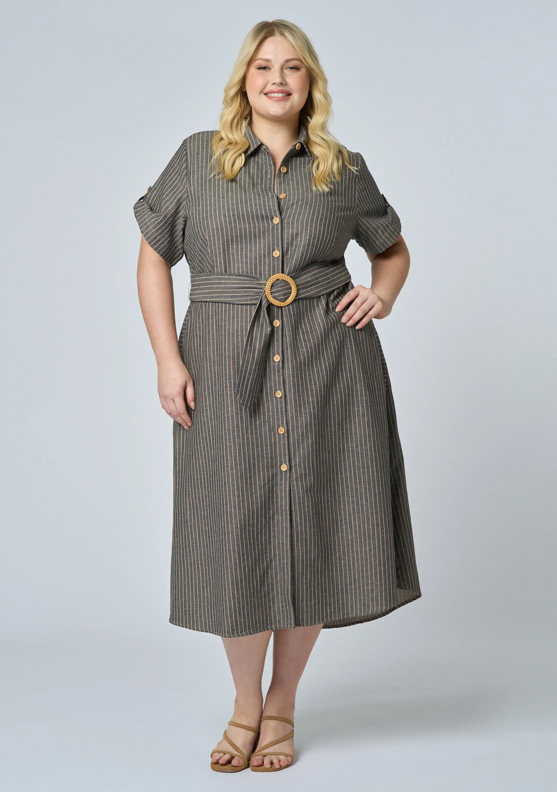 Quinn Stripe Shirt Dress