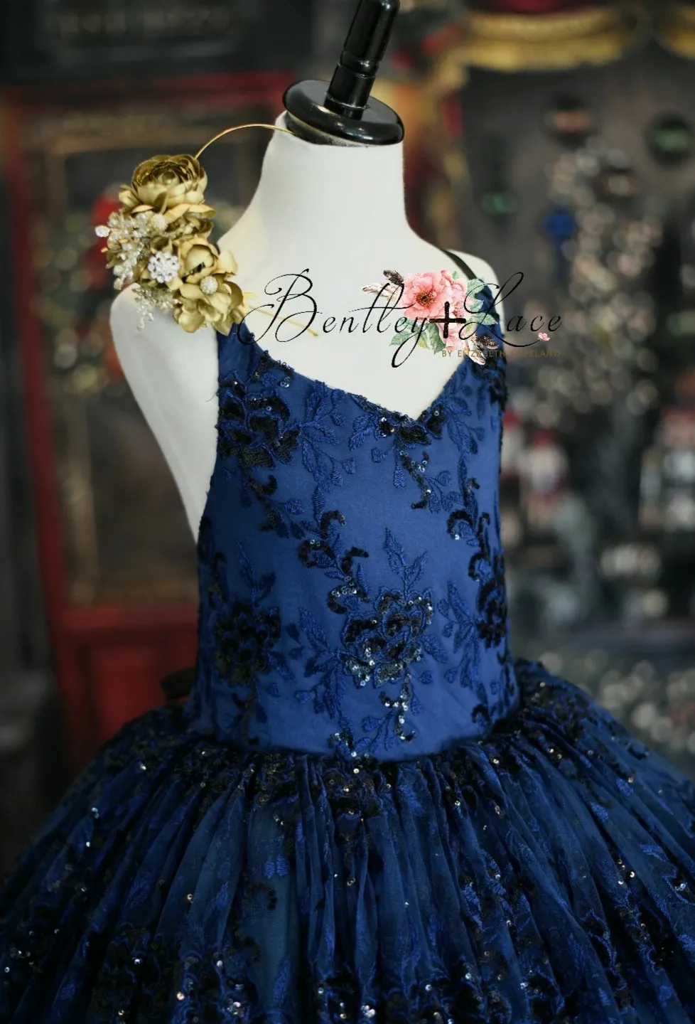 Retired rental EUC "Evangeline" -  Navy - Floor Length ( 9 Year - Petite 10 Year)