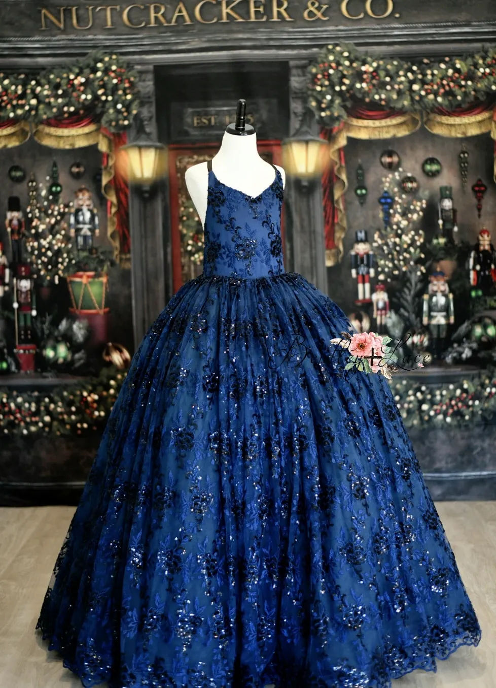 Retired rental EUC "Evangeline" -  Navy - Floor Length ( 9 Year - Petite 10 Year)
