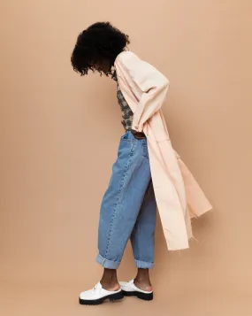 Vintage Blush TAHARI Linen Duster (S/M)